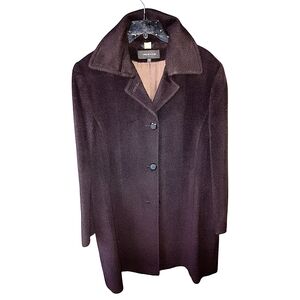 Jones New York Brown Wool Alpaca Blend Coat size 16